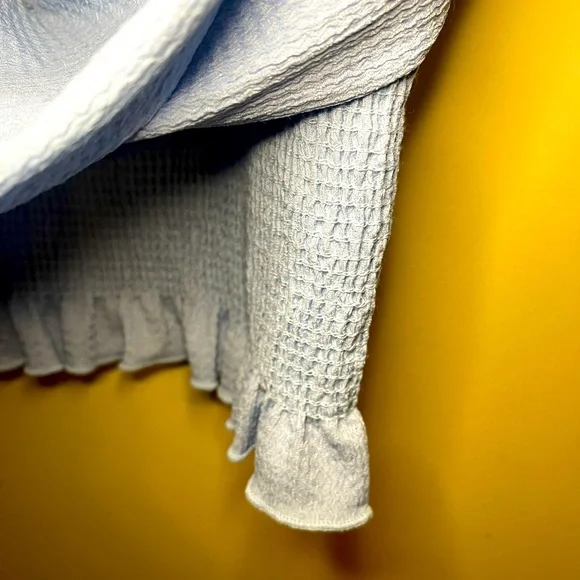 White Birch Bubble sleeve scrunched bodice top Size XL - Picture 3 of 5